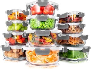 24-Piece Food Glass Storage Containers