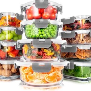 24-Piece Food Glass Storage Containers