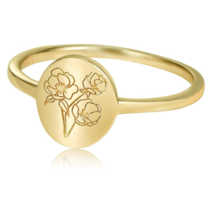 Handmade Flower Signet Ring