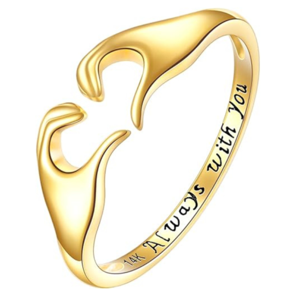 14k Solid Gold Hug Ring