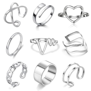 Stainless Steel Rings Set for Women