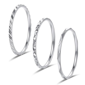 Steel Rings fashion Plain Band